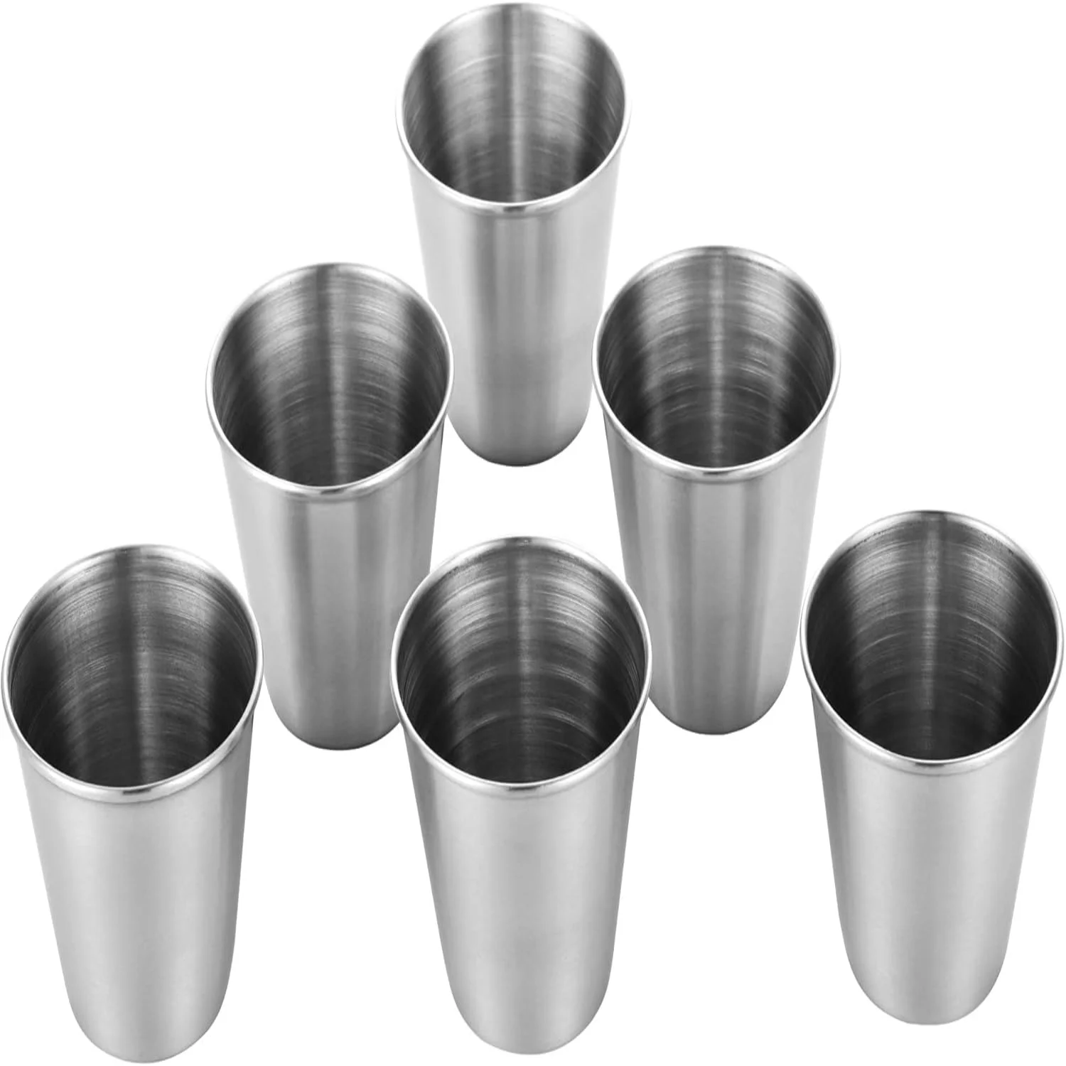 6 PCS 2 Ounce Stainless Steel Shot Cups Shot Glass Drinking   Metal Shooters for Whiskey Tequila Liquor  Barware Gift