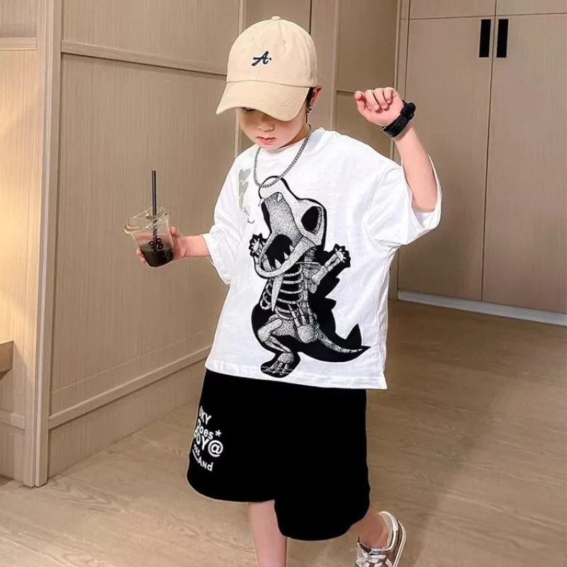 

Sports Two-piece Set Summer Suit for Boy Korean Clothing Outfit 2025 New Children's Boy's Kids Designer Clothes Outdoor Boys Top