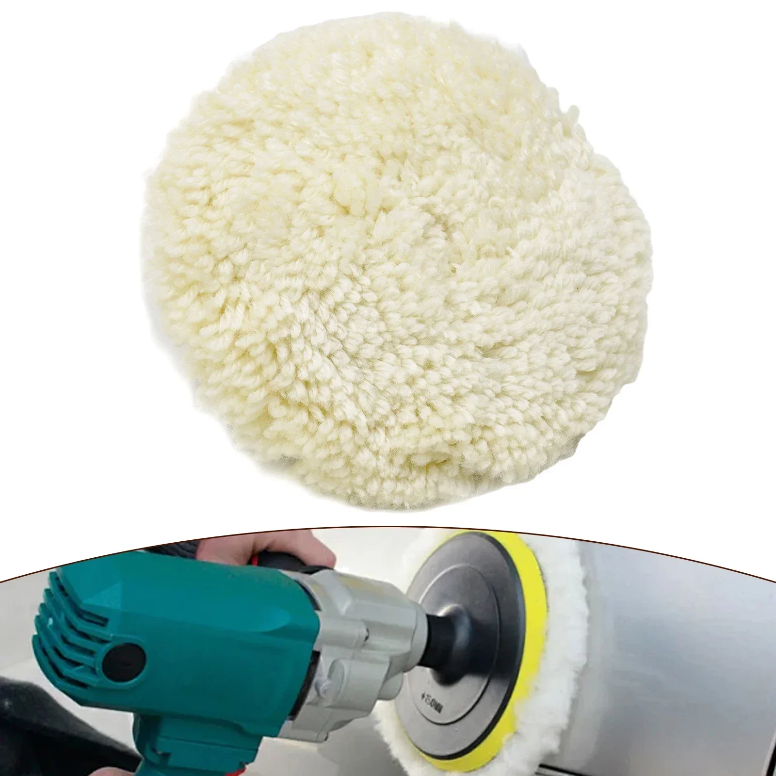 1PC 5/6/7inch Wool Polishing Pads Buffing Pads Reusable Washable Car Polishing Pad Car Waxing Sponge Auto Paint Care Polisher