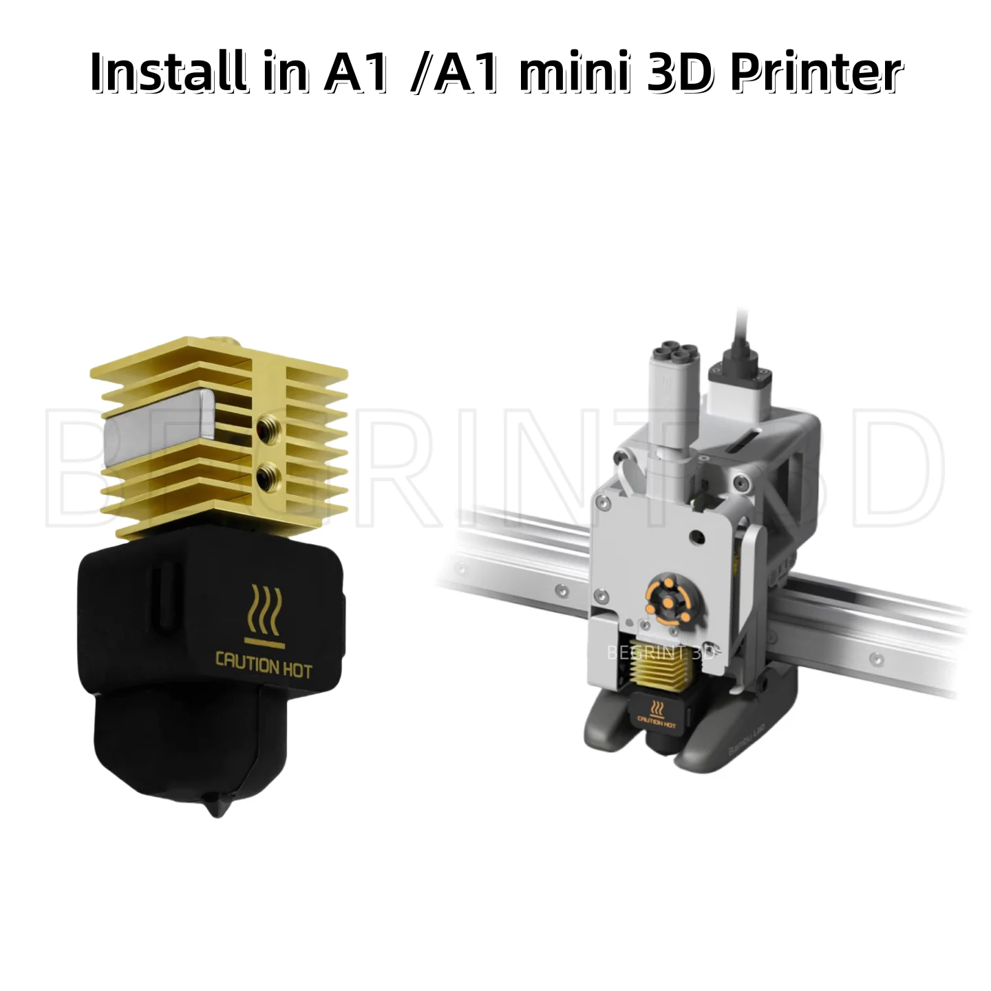 New Upgrade Hot End Kit For Bambu Lab A1 Fast Speed Hotend A1 Mini Nozzle Assembly Pint Head Replacable Hardened Steel Nozzles