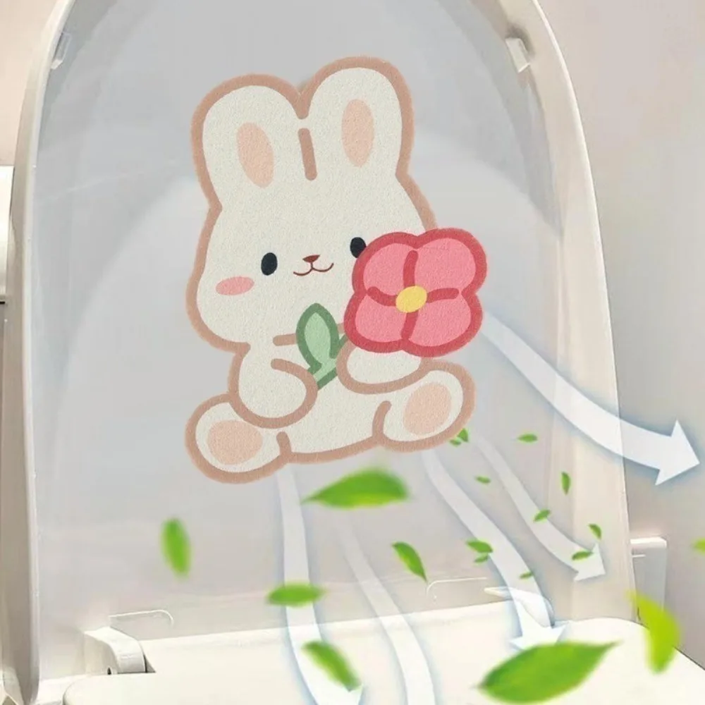 Self-adhesive Toilet Deodorant Stickers Cartoon Animal Pattern Flower Fragrant Bathroom Deodorant Stickers Eco-friendly No Trace