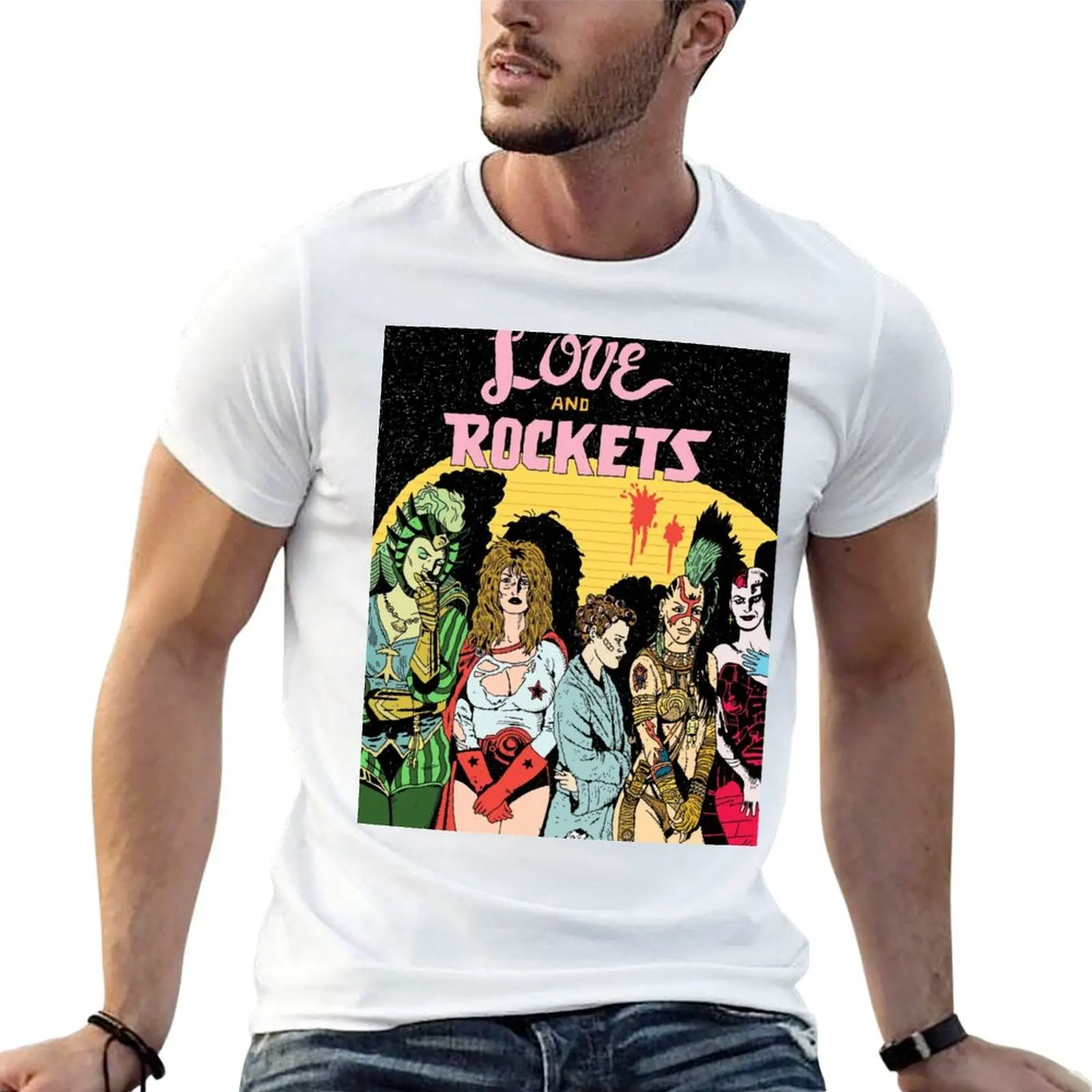 Love and Rockets hero's and villians T-Shirt oversized t shirt essential t shirt luxury clothes men