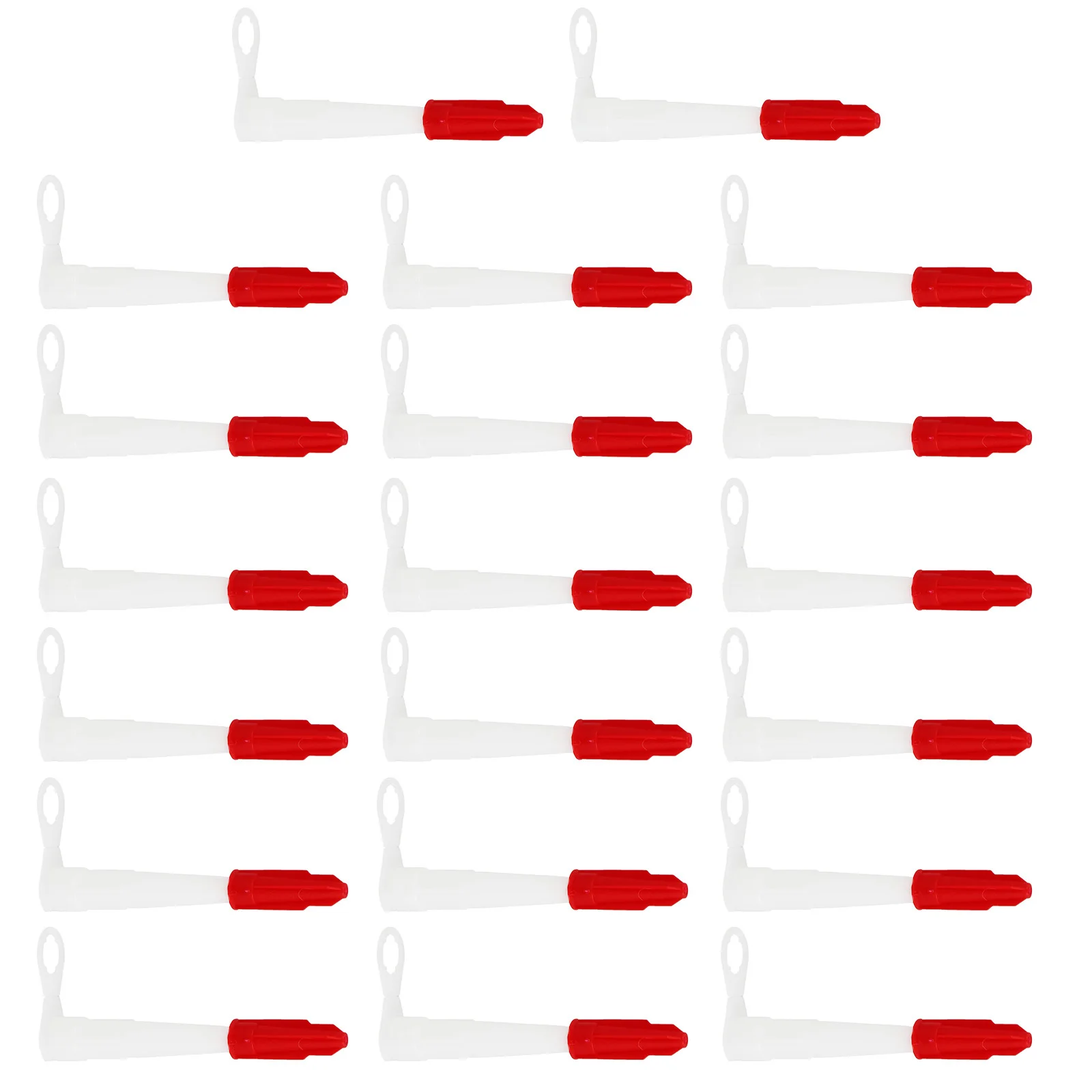 20 قطعة مجموعة فوهة السد أبيض أحمر قابلة لإعادة الاستخدام سيليكون أنبوب الفوهات مع نصائح المسمار منع التسرب السد اكسسوارات أدوات كهربائية #4