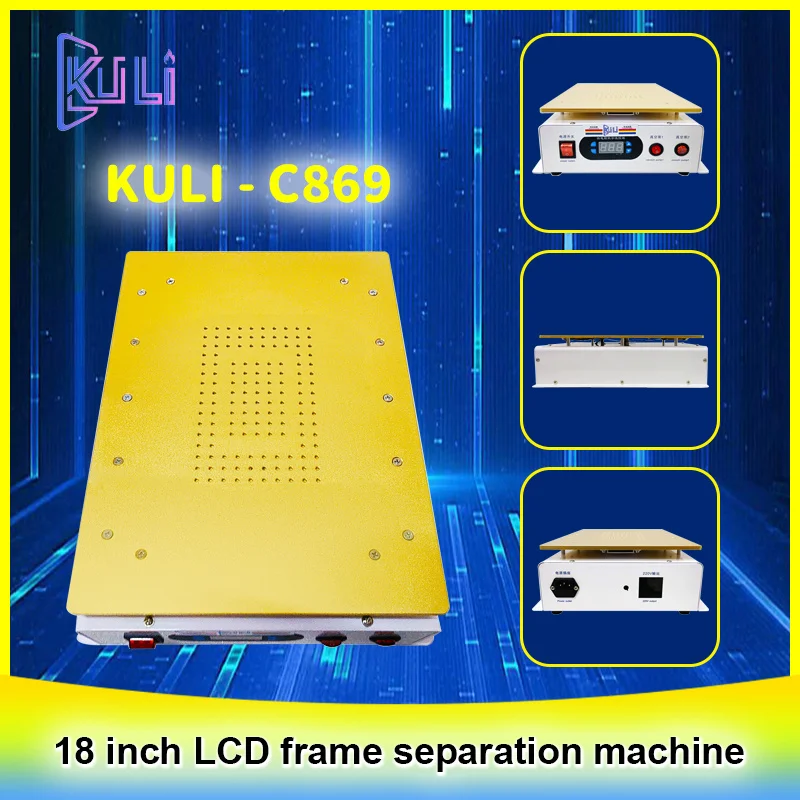 

Kuli 18 Inch Lcd Frame Separation Machine Repair Tablet Phone Devices Universal Complete Tool Kit Set Touch Screen Front Glass