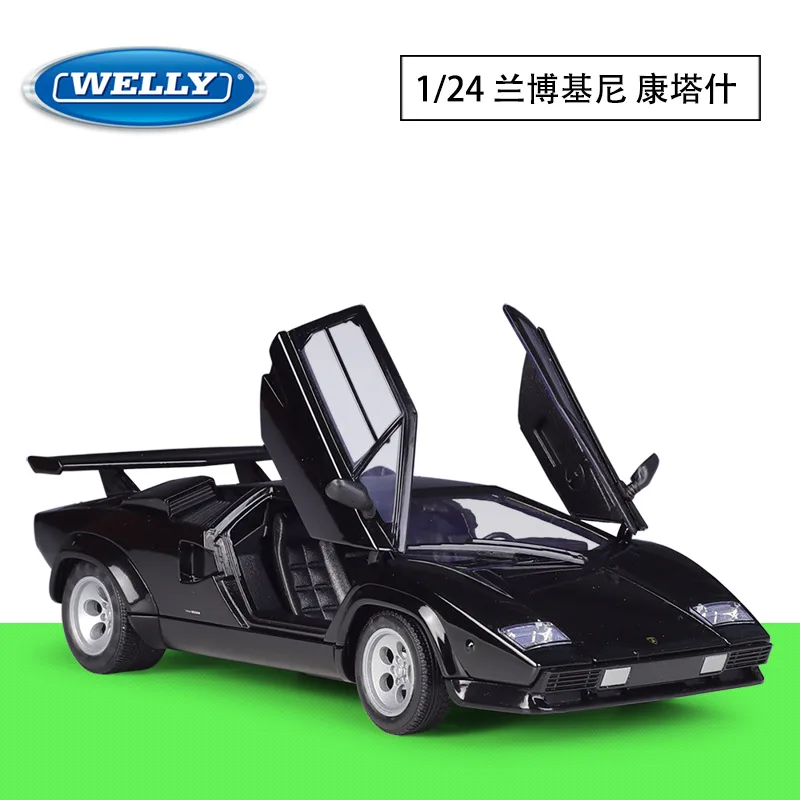 

WELLY 1:24 Lamborghini Countach Lp 5000 S Sports Car Simulation Alloy Car Model Toy Vehicles Collect Car Toy Boy Birthday gifts