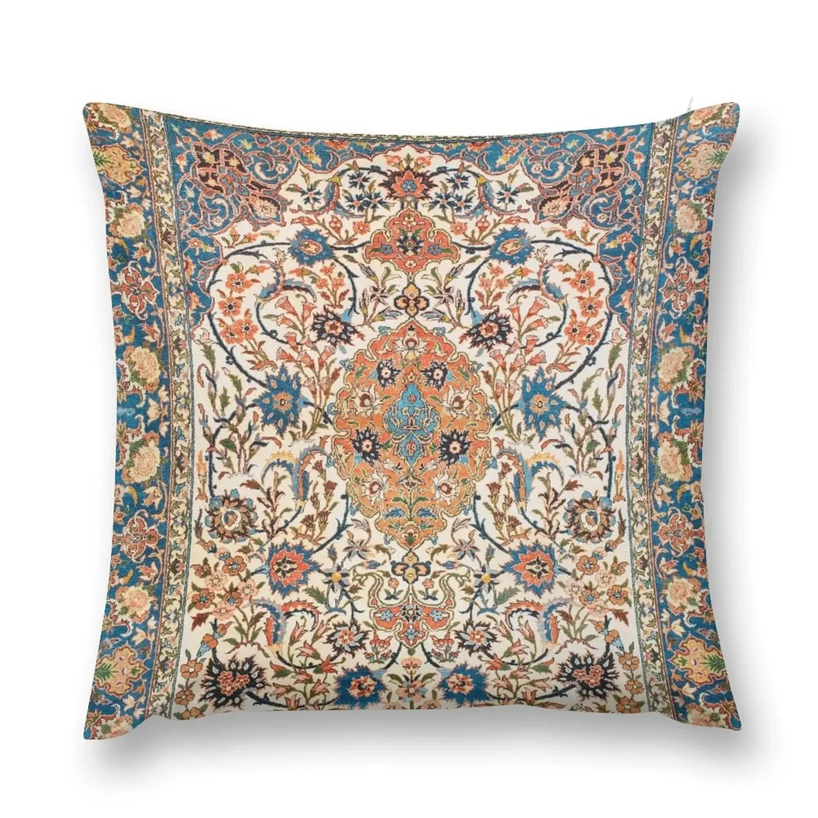 

Isfahan Antique Central Persian Carpet Print Throw Pillow Bed pillowcases Pillow Cases Decorative bed pillows pillow