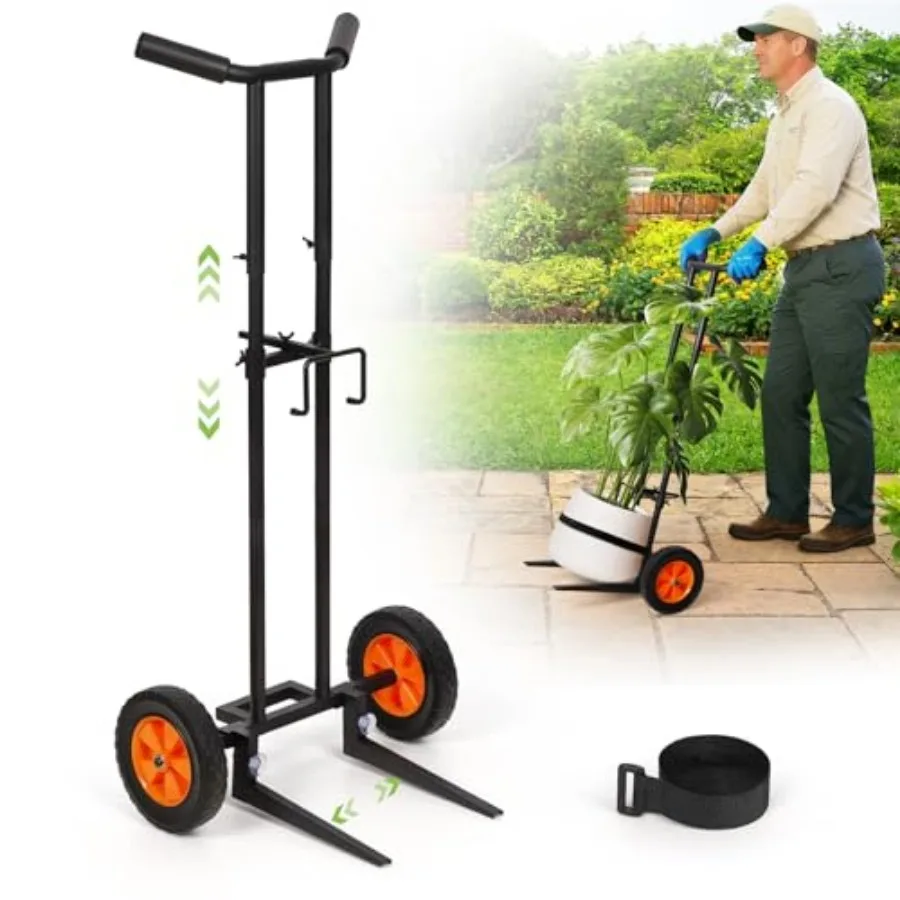 

Plant Caddy with Wheels, 3.6FT Heavy Duty Plant Dolly with Adjustable Gripping Arms and Base, Rolling Plant Mover Cart Planter
