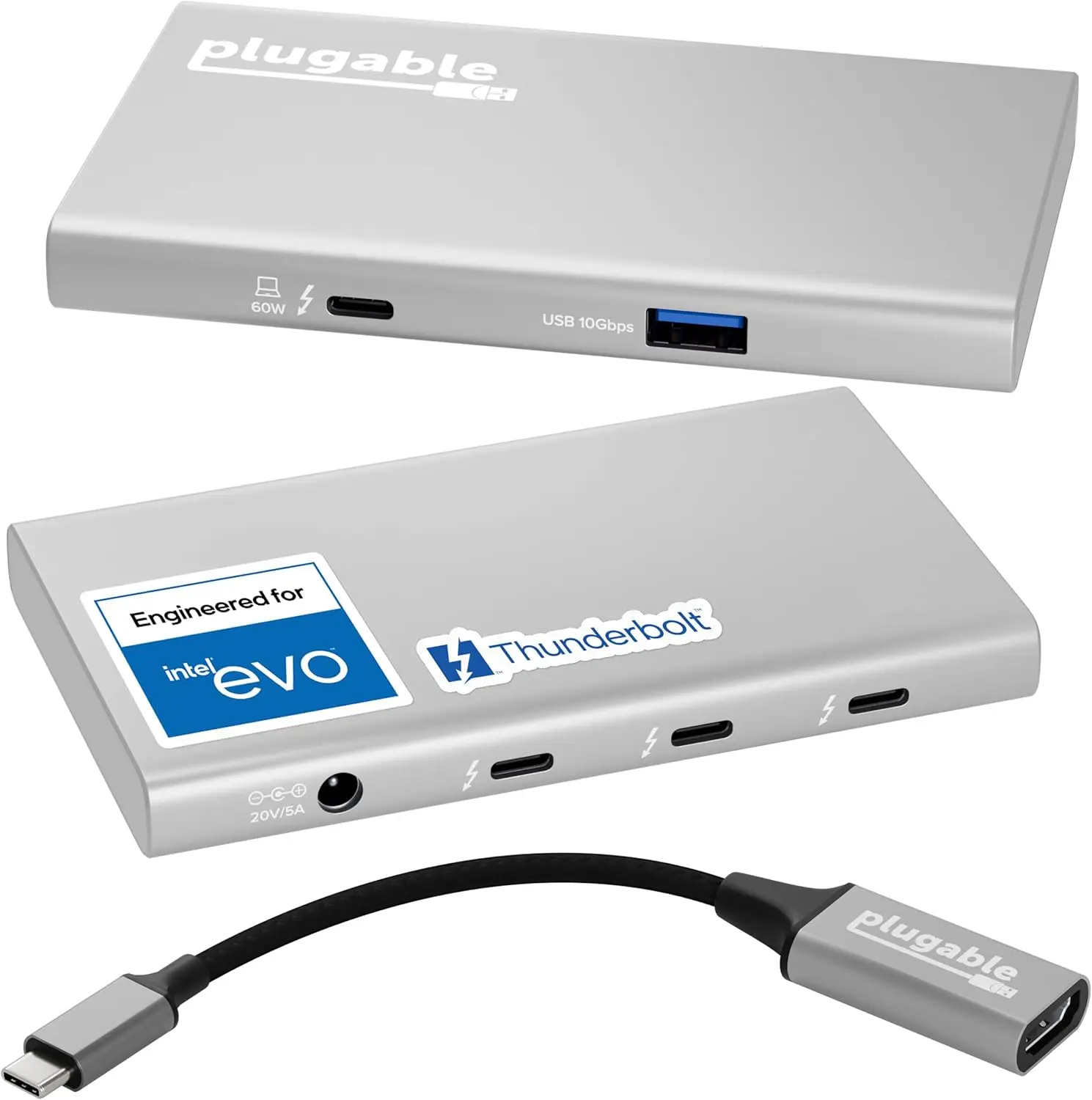 5-in-1 Thunderbolt 4 Hub with 8K/4K Display Support, USB-C Expansion for Mac and Windows, Driverless