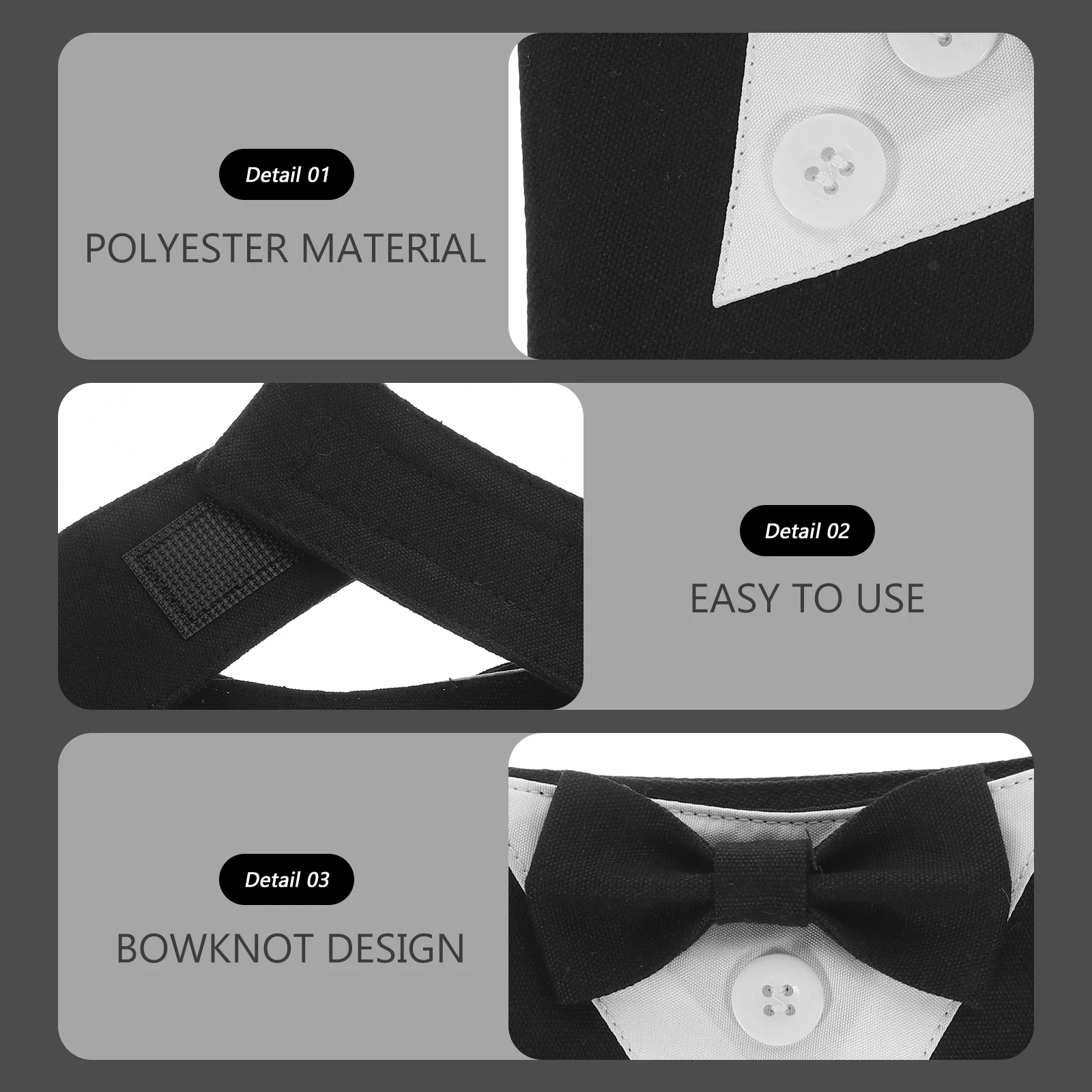 

Dog Bandana Collar Puppy Suit Scarf Medium Dog Pet Neckwear Bowknot Design Reusable Machine Washable Elegant Wedding Party