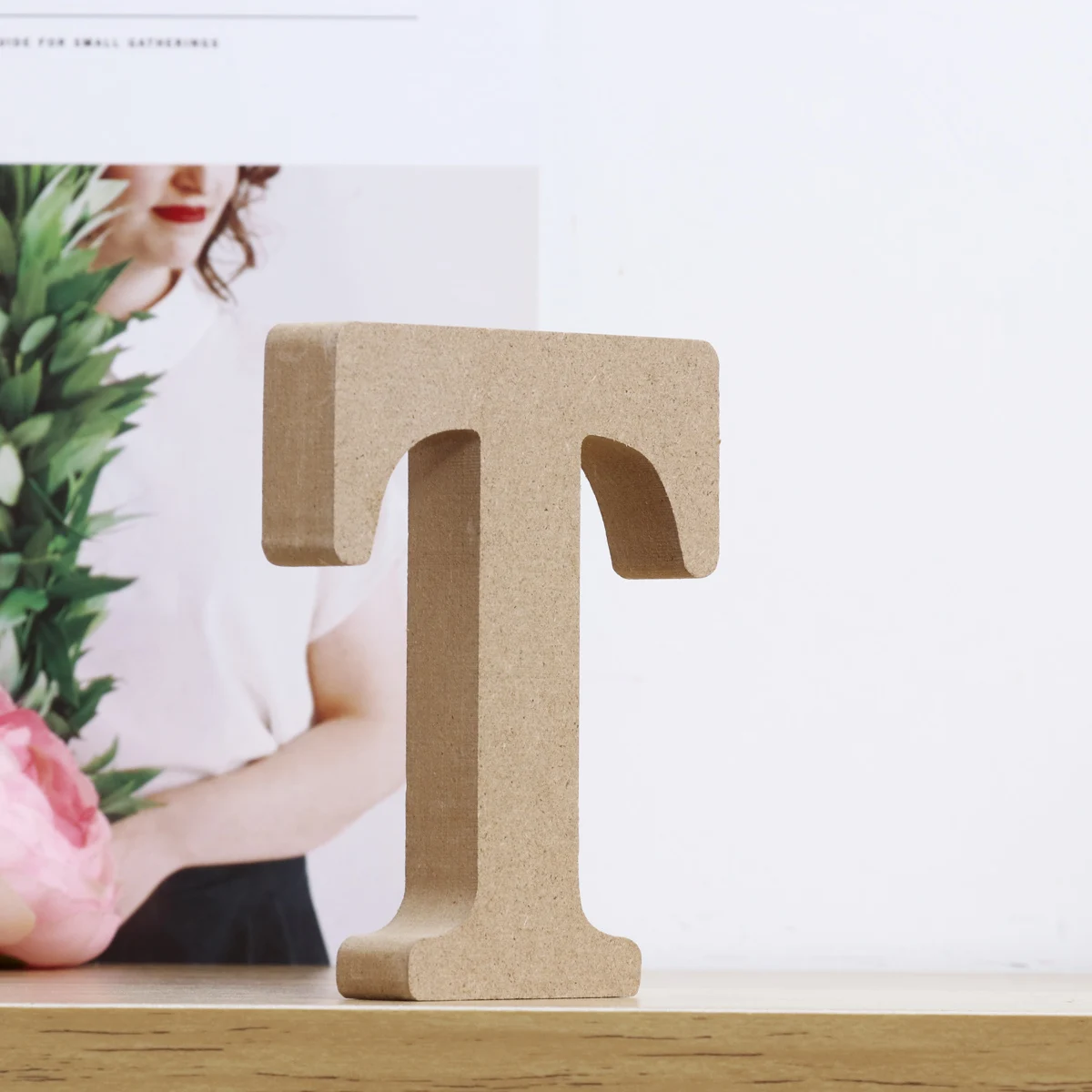 

Wooden Letter Ornaments Decor Letters for Wall Alphabet Craft Nursery Home Decoration