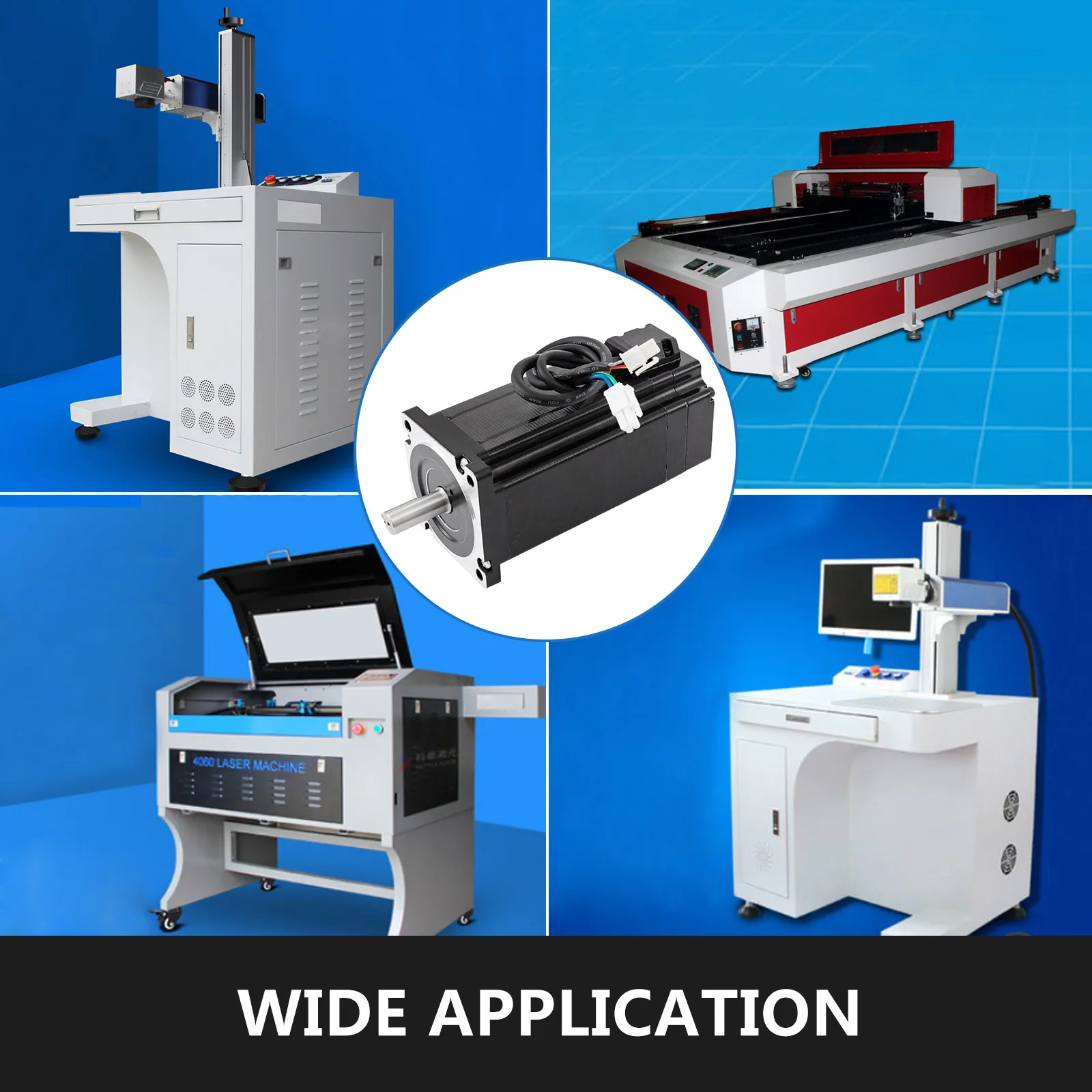 VEVOR Nema34 12N. M Motor Stepper Loop Tertutup dengan Kit Driver Servo Hibrida HSC86H 2 Fase untuk Encoder Garis Laser Ukiran CNC 1000