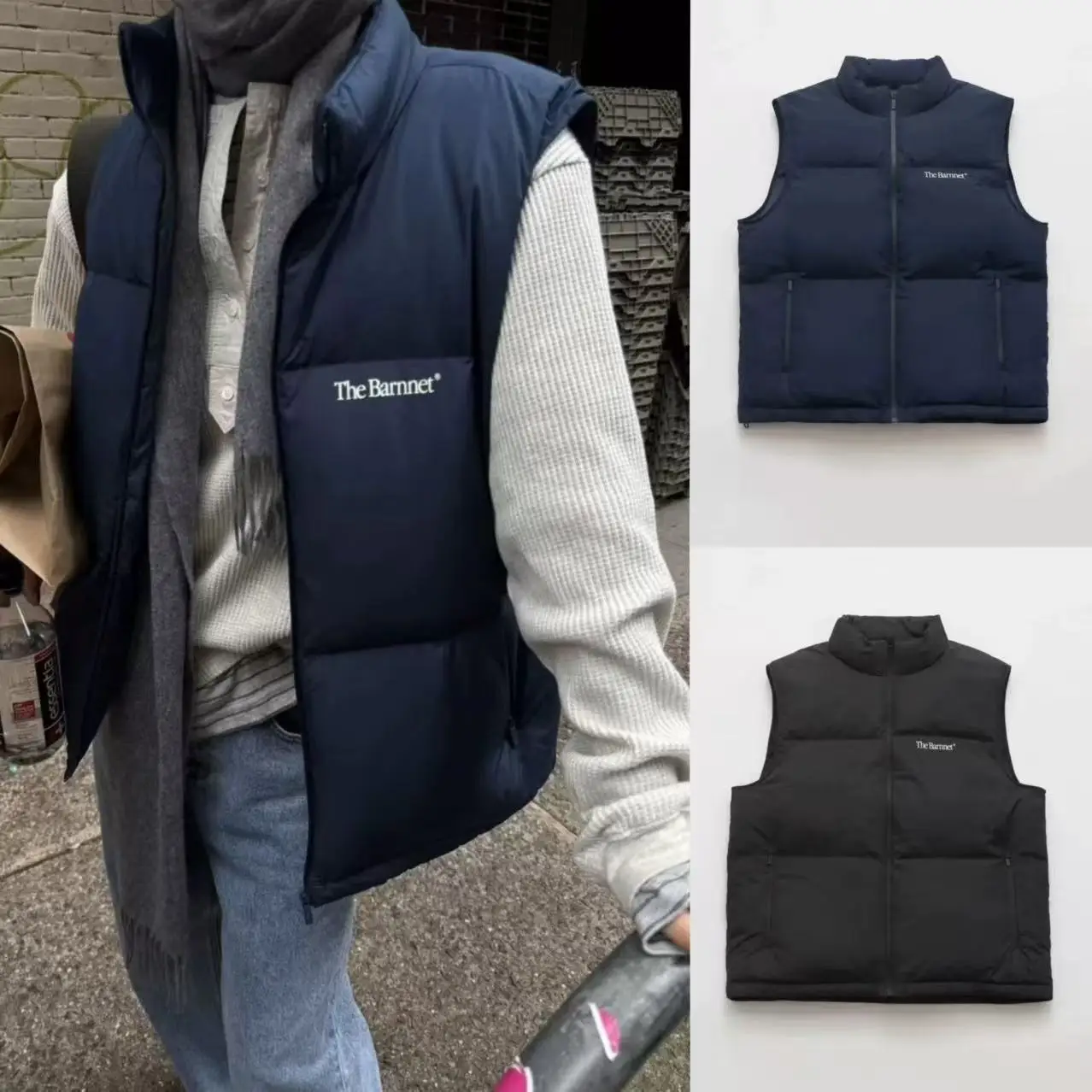 

Barnet Eight Milk Du down Jaet Korean Sle Loose Fit 90% down Stand Collar mat Versatile Women's Winter Coat