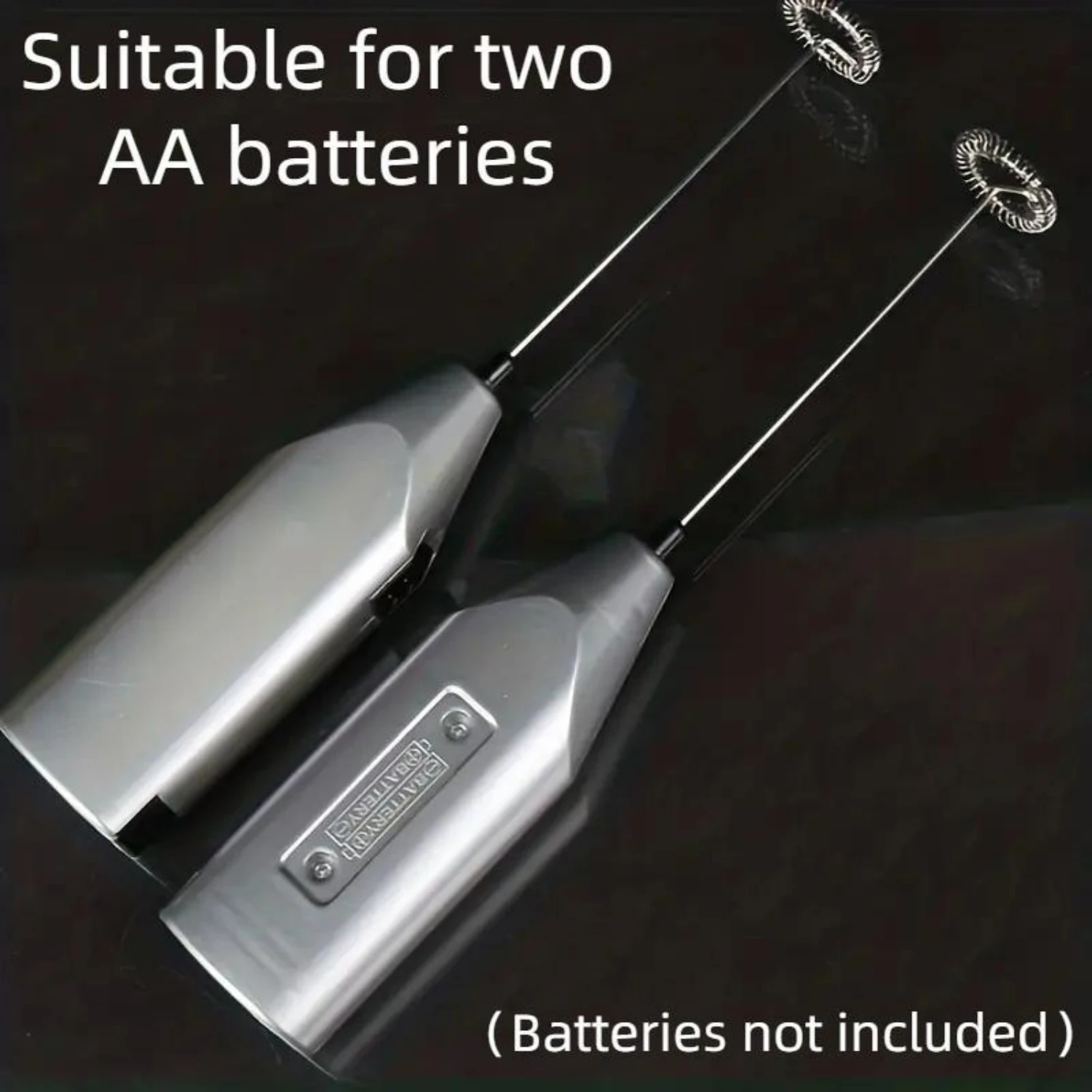 «Стильный вспениватель молока из нержавеющей стали для любителей кофе — блендер на батарейках для эспрессо, капучино, латте — 1 шт.