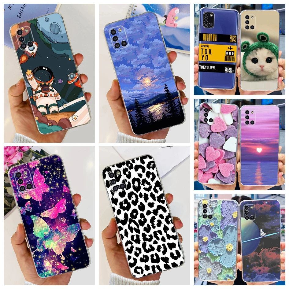 For Samsung Galaxy A31 A51 A71 Case Fashion Leopard Butterfly Soft Silicone Phone Cases For Samsung A31 SM-A315F A 51 A 71 Cover