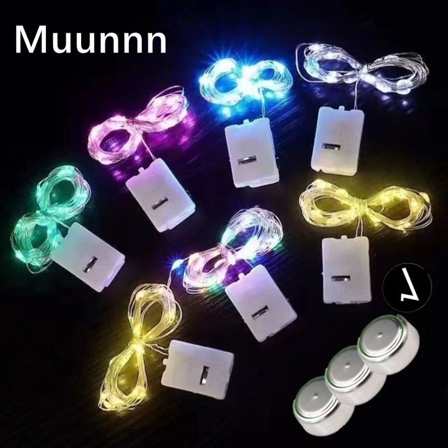 

20 Pcs/Lot LED String Light With Battery Copper Led Fairy Lights 1/2/3M Battery Operated Xmas Wedding Party Decoration Lights