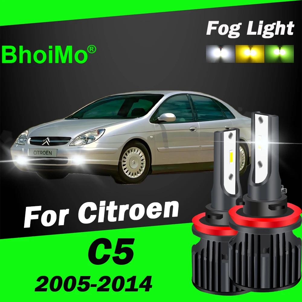 

BhoiMo For Citroen C5 Led Front Fog Light Bulbs 2005 2006 2007 2008 2009 2010 2011 2012 2013 2014 Car Auto Lamp