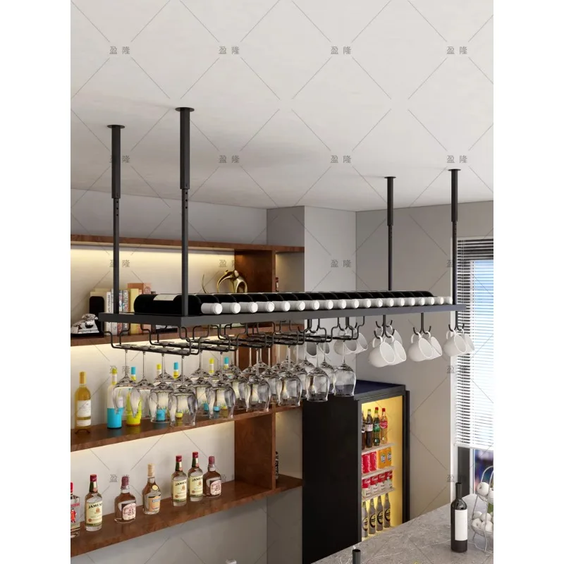 

Hanging inverted hangers for bar glass racks, bar storage cabinets, suspended wine cabinets