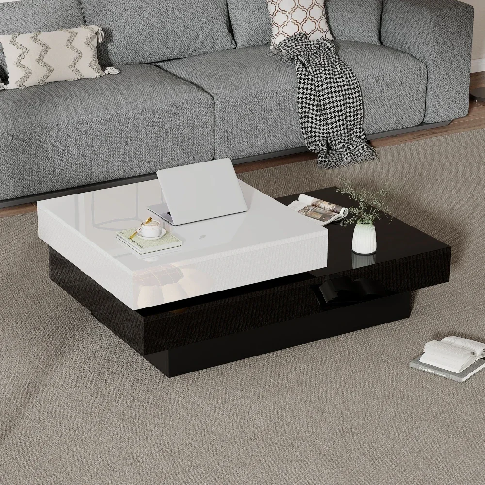 Moderner zylindrischer Couchtisch 360° ° Drehbare Wohnzimmermöbel mit einer Kapazität von 30 kg – Detail 18