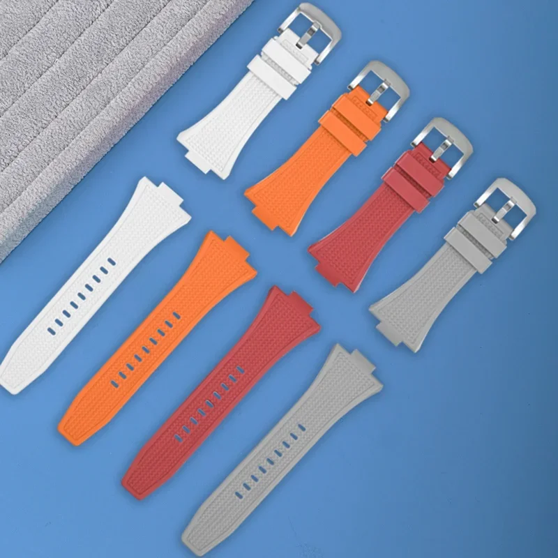 Фторкаучуковый ремешок для часов серии Tissot PRX, мягкий удобный сменный ремешок для часов, быстросъемный браслет, ремень для часов