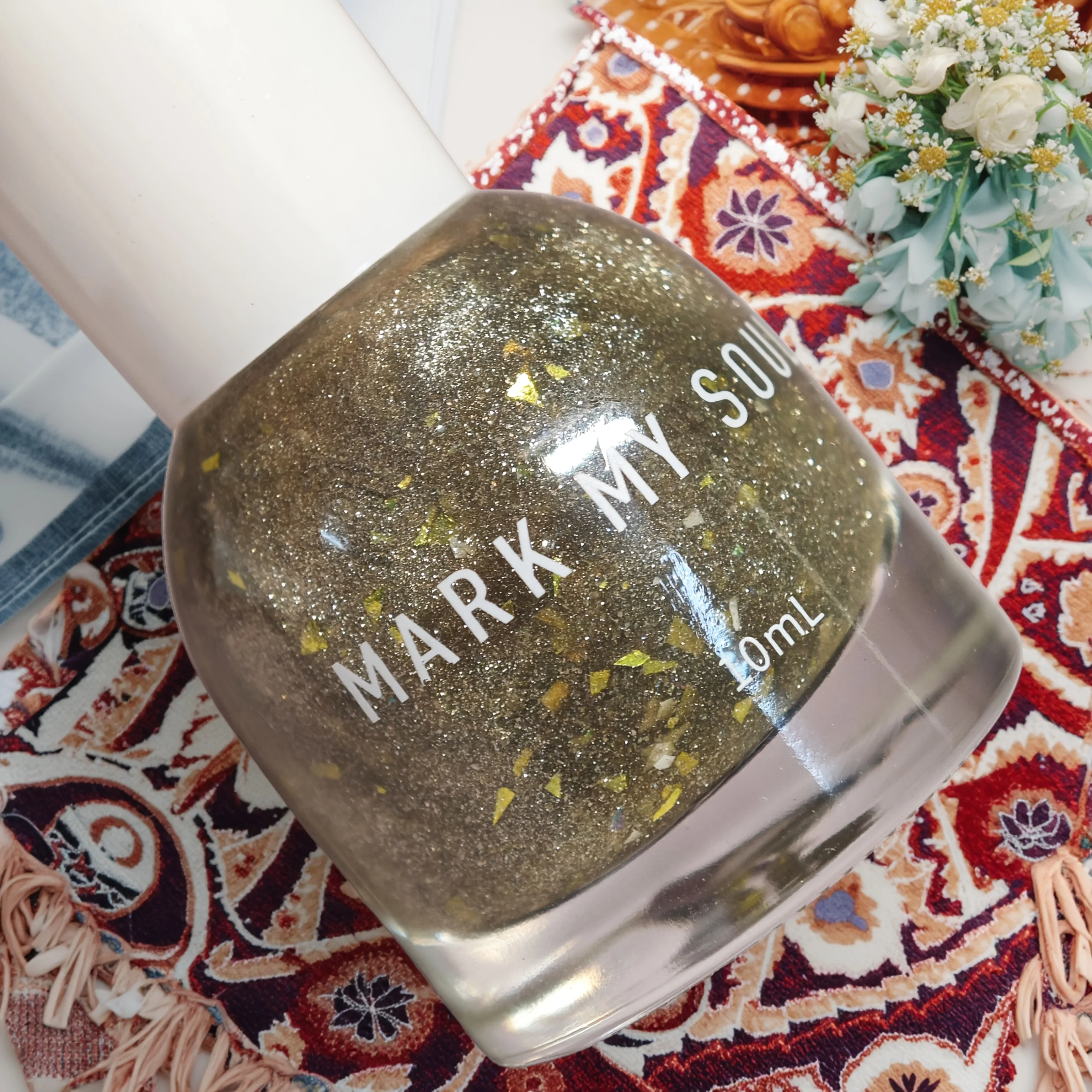 S74 Partial Solar Eclipse Golden Brown Baking Free Cat Eye Nail Polish, Quick Drying and Lasting with a Magnet