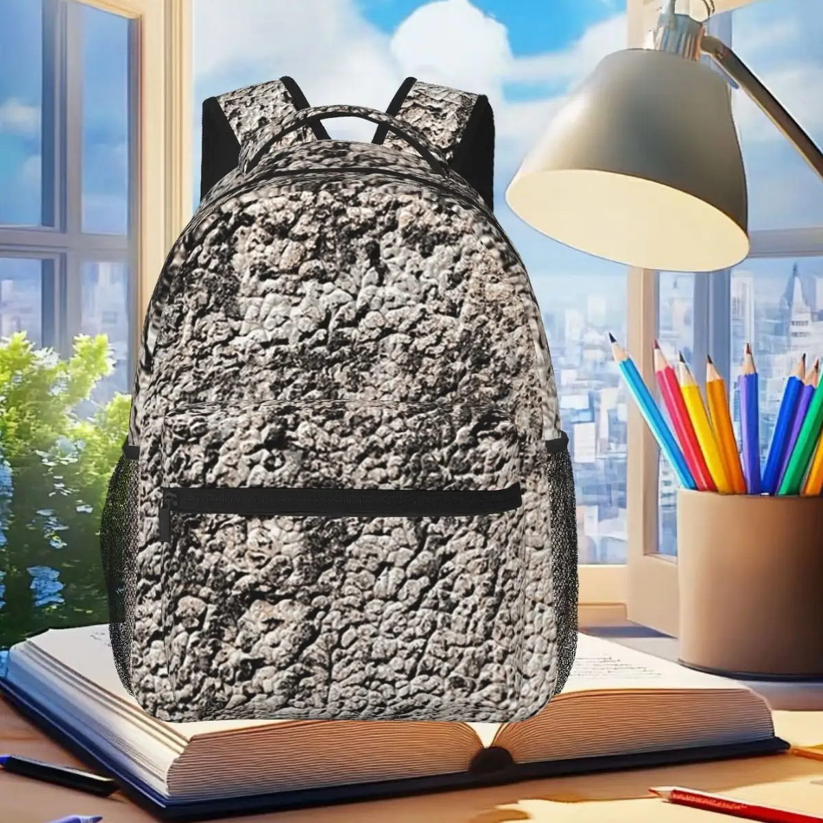 

Moon Landing Faded - Alternative Student Backpack School Bag Hiking Travel Daypack for Boys Girls Fashion Bookbag Shoulder Bags