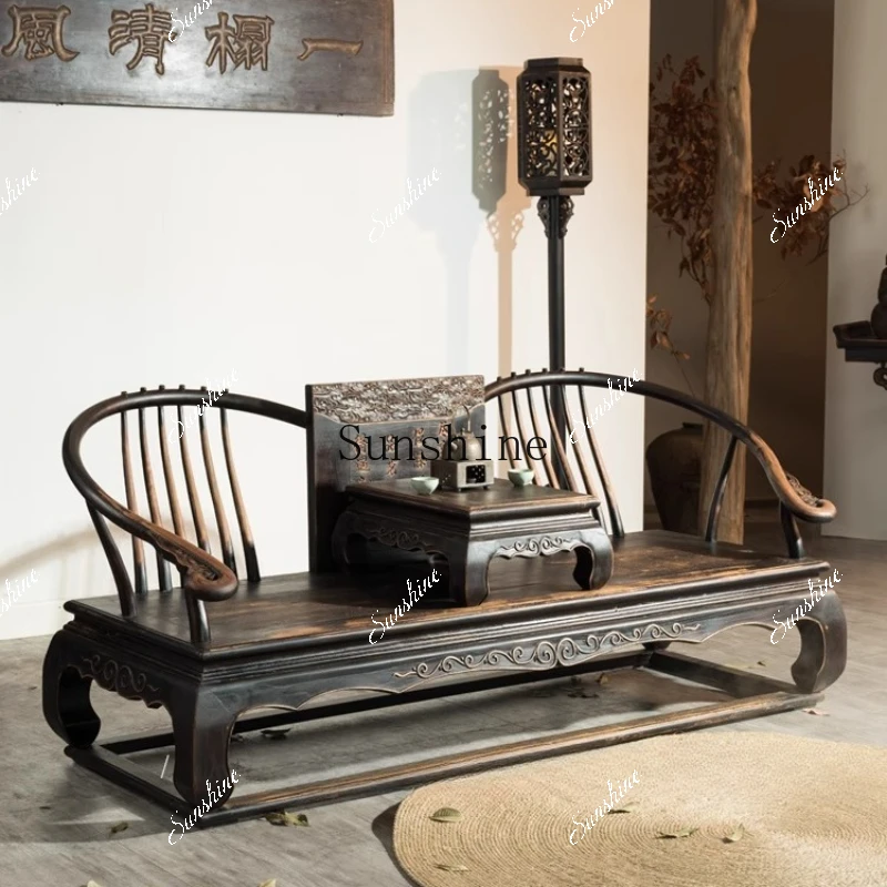 Arhat bed solid wood Chinese imitation old goods antique  FT