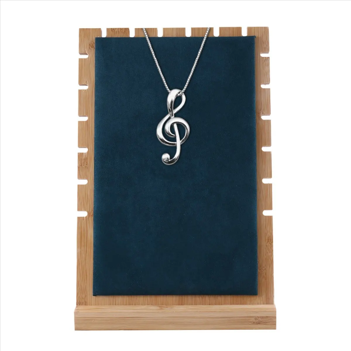 Lively- Necklace Display Stand Bamboo Necklace Holder Pendant Organizer Jewelry Display for Countertop with Detachable Base