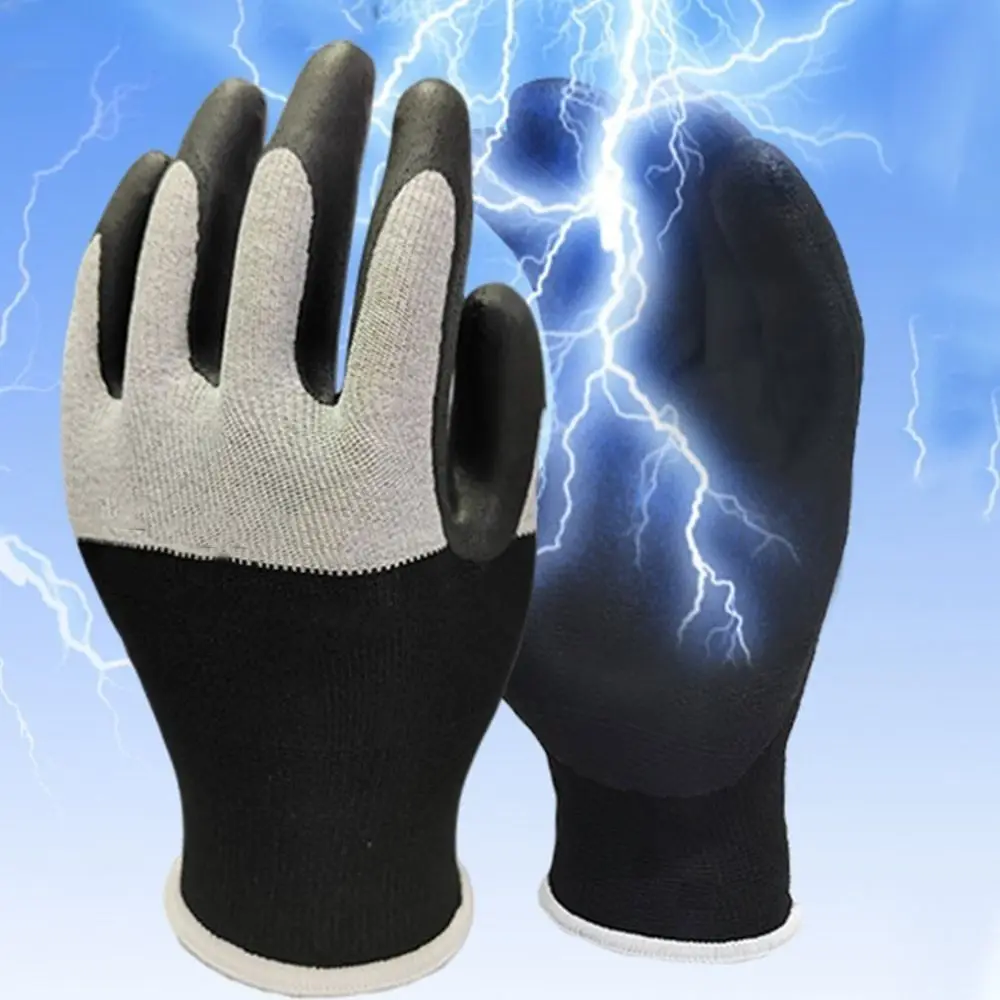 Guantes aislantes ultrafinos para electricista, guantes seguros para el trabajo a prueba de aceite de nitrilo, manoplas protectoras para prevención de arañazos en el hogar