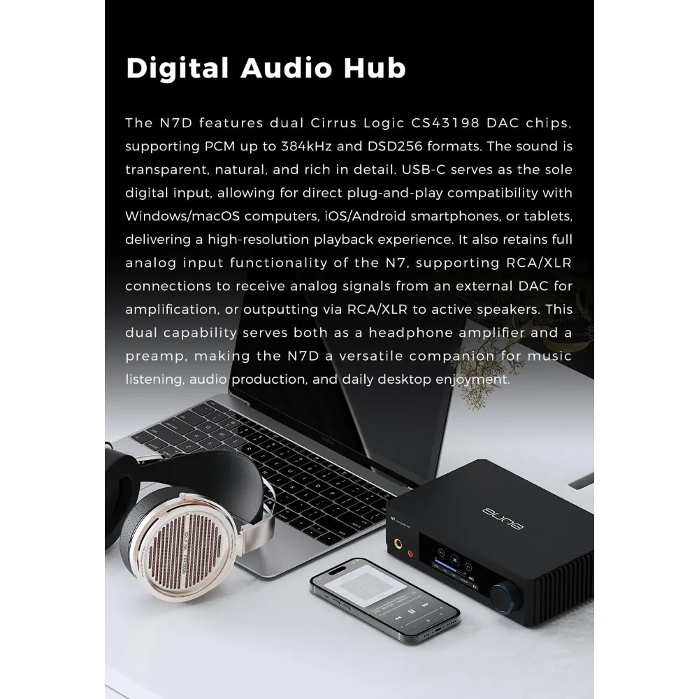 

Усилитель для наушников класса A с USB DAC, предусилитель, балансный выход 6.35мм, 4.4мм, XLR, RCA, доставка по США