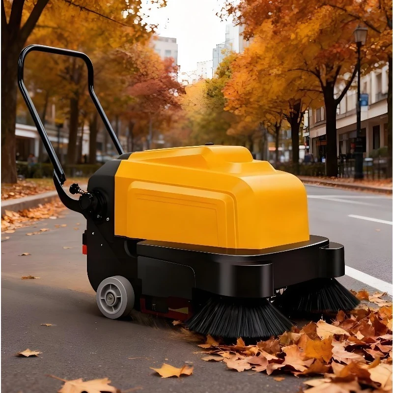 Manual Road Sweeper Machine Hand Push Floor Cleaning Equipment for Sidewalks Gardens Parking Areas and Small Roads