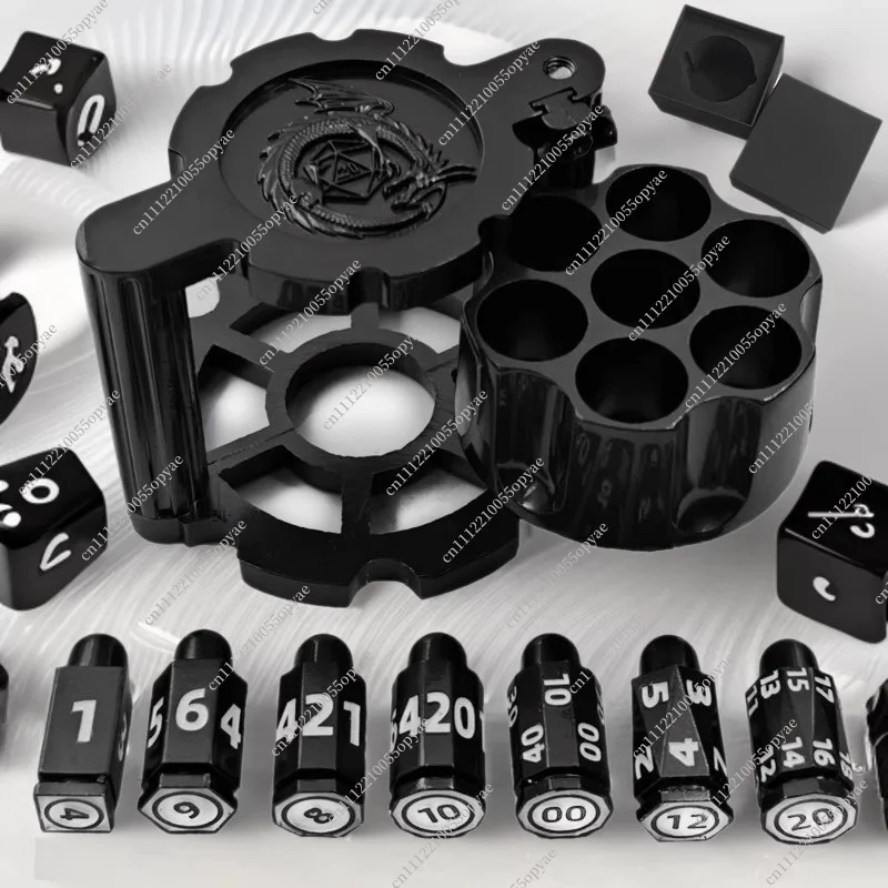Zinc Alloy Revolver Bullet Dice Set Dice Cthulhu Board Game Dice Metal Entertainment Reunion Drinking Table Games