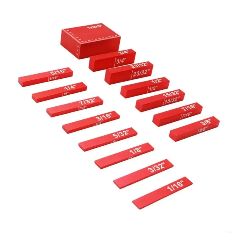 

X37E 15Pcs Height Gauge Set Setup Blocks for Router Carpenter Woodworking Router Tool Accessories