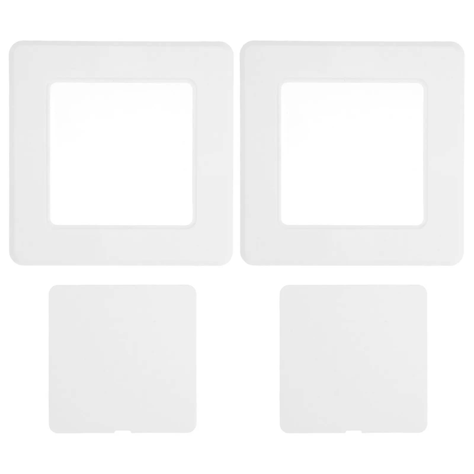 2Pcs Self-Adhesive Wall Access Panel for Drywall and Ceiling 4x4 Plastic Access Door Plumbing Pipe Cover Wall Flange Pipe Cover