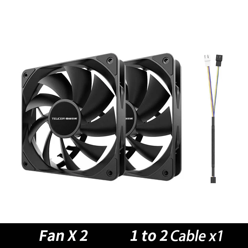 Tucer-冷却ファンキット,4ピン,12cm,1800rpm,4ピン,冷却システム,PC