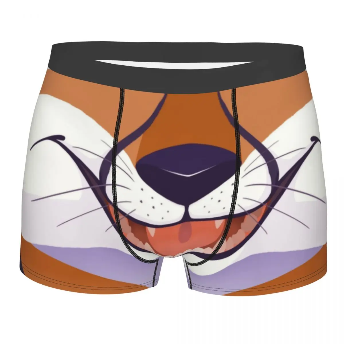 Custom Novelty Fox Maw Boxers Shorts Panties Men\'s Underpants Stretch Animal Pattern 3D Printing Briefs Underwear