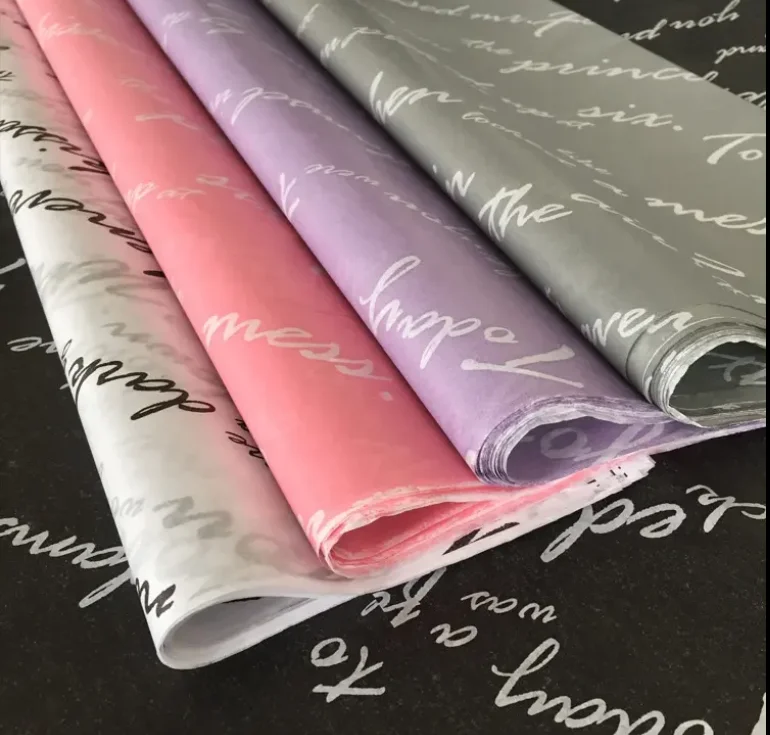 

Custom Gold Brand Logo Printing Gift Wrapping Tissue Paper for Packing