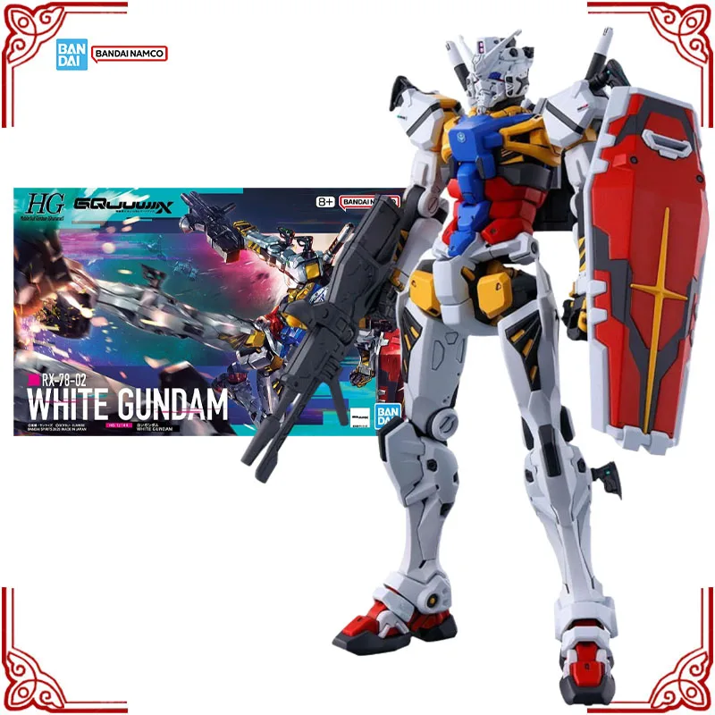 

In Stock Genuine Bandai Gundam Model Kit HG 1/144 RX-78-02 White Gundam Anime Action Figure Collection Assembly Model Toys Gifts