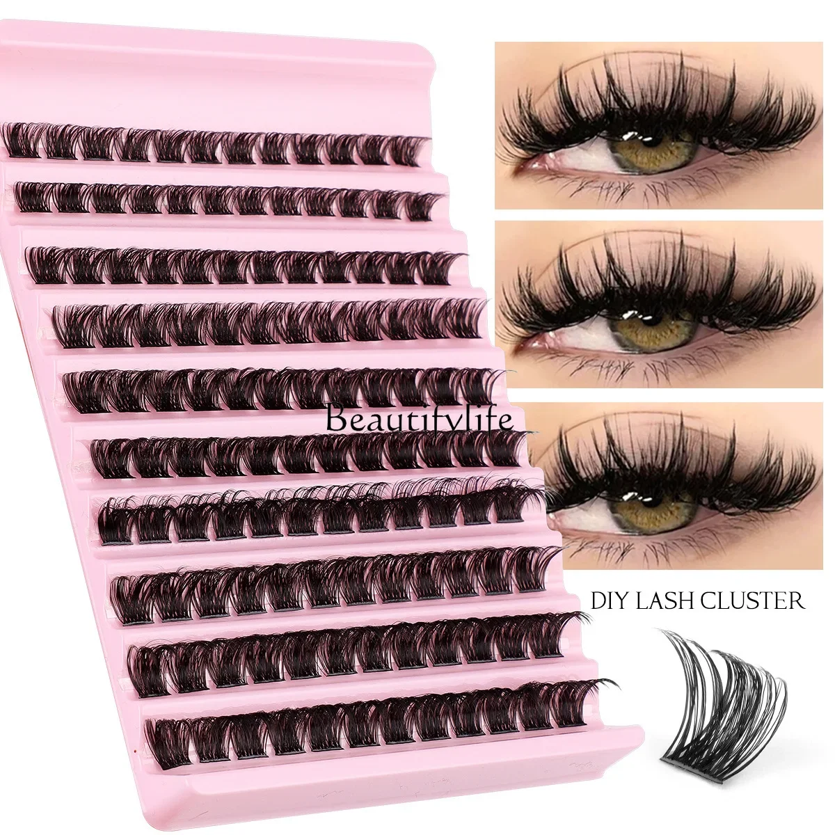 

Single cluster D-curve false eyelashes DIY segmented grafting, thick curled hair