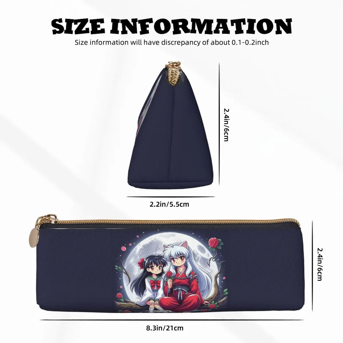 Estuche para lápices Manga Kimono Inuyasha Sesshomaru, estuche para lápices, almacenamiento, suministros de papelería, caja para bolígrafos de gran capacidad, bolsa para lápices, escuela