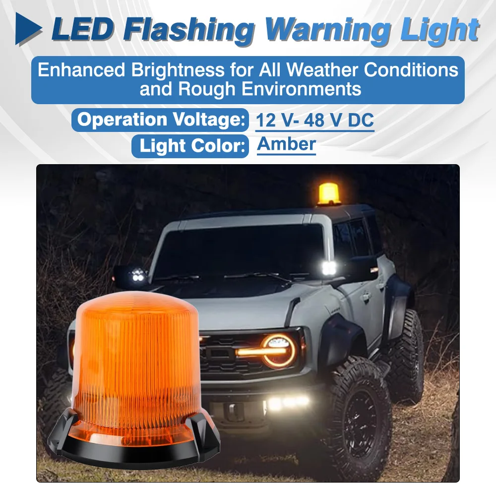 

12-48V Magnetic Flashing Warning Lights 90 LED Strobe Lights with Remote Control Car Emergency Flashing Light Universal