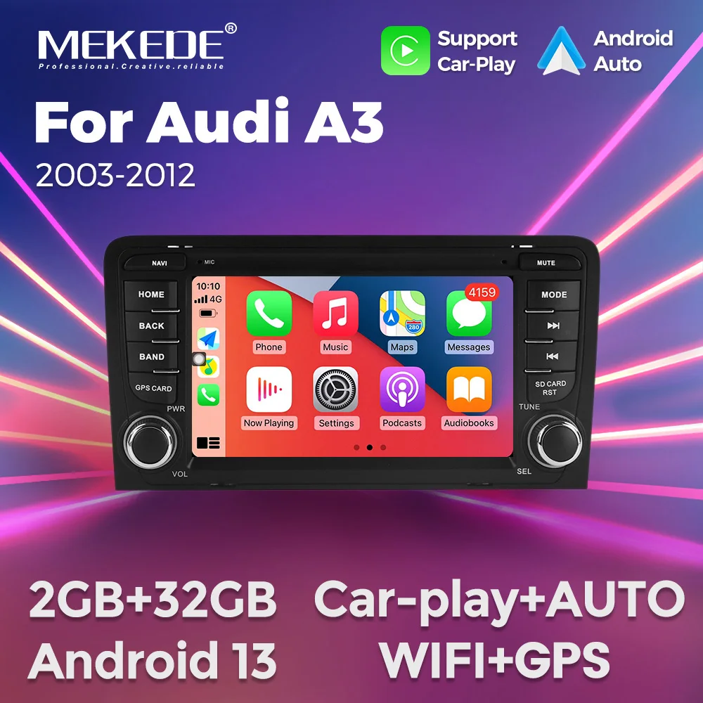 Wireless CarPlay  Android Auto Car Radio For Audi A3 8P 2003-2013 Multimedia Video Stereo GPS Navigation Head Unit Autoradio