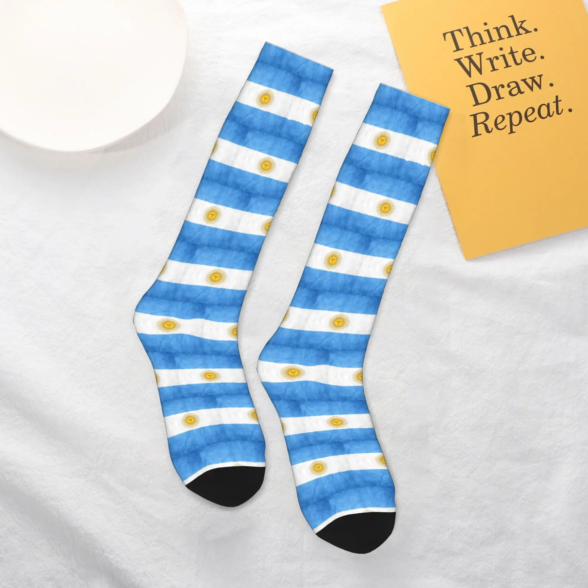 

Crew Stockings Argentinian Flag National Flag of Argentina Socks Harajuku Funny Hip Hop Long Socks Accessories for Men Women