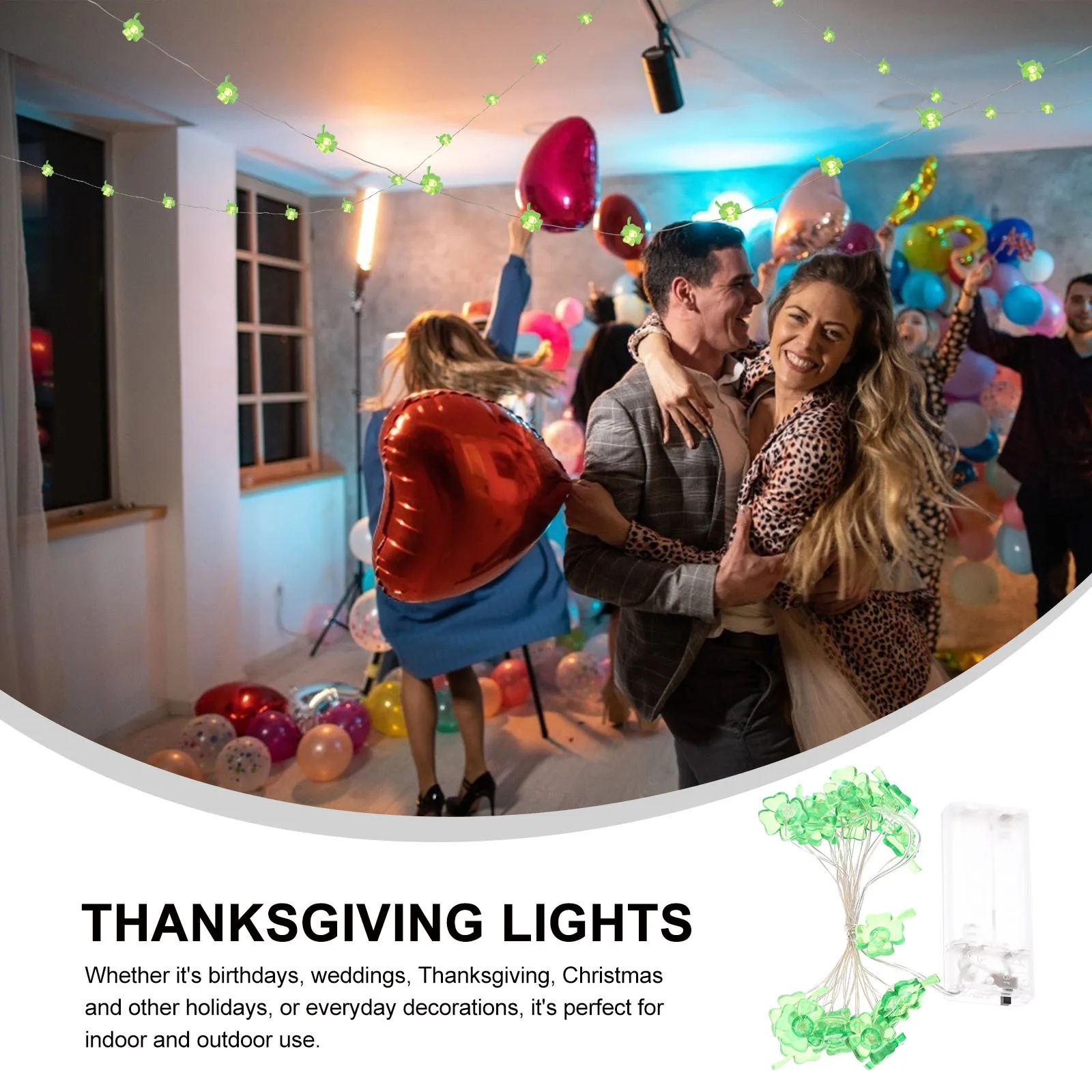 20 المصابيح سلسلة أضواء البرسيم بالطاقة 2M حبل الزخرفية ضوء لعيد الميلاد عيد الشكر الزفاف مهرجان داخلي في الهواء الطلق #1