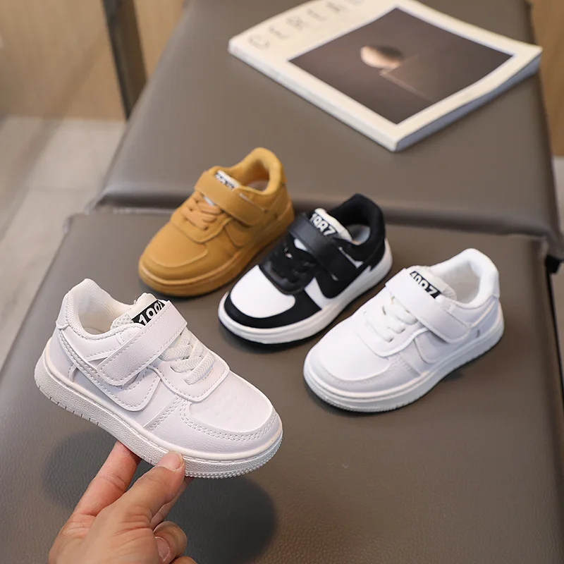 XUANMU Printemps Automne Nouvelles Baskets pour Enfants Garçons Chaussures Basses Décontractées Chaussures pour Femmes Bébé Petites Blanc 1-6 Ans Z0018_voghion.com