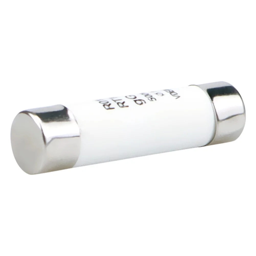 Perlindungan Sekering Keramik Baru Laris 10*38MM 20 Buah/Pak 500V ~ 50KA Aksesori Suku Cadang Paduan Logam DC RO15 RT18
