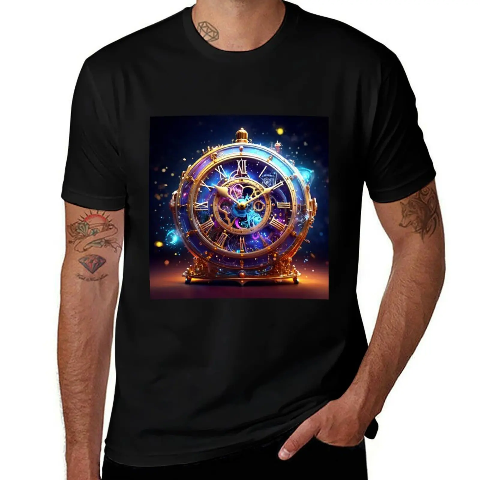 

Futuristic Golden Clock - Time in a Bubble of Space and Light T-Shirt new gifts and t-shirts oversized oversized t shirt men