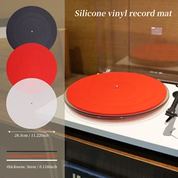 12'' Anti-vibration Silicone Pad Rubber LP Vinyl Record Slip Mat for Phonograph Turntable Vinyl Thickness 3MM LP Vinyl Recor Mat