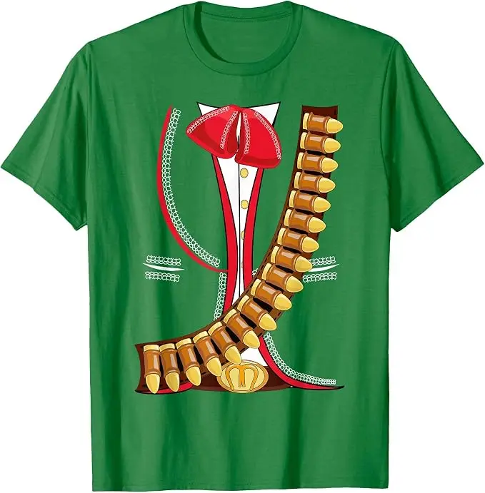Mariachi Charro Mexikanisches Cinco De Mayo Kostüm T-Shirt Y2k Mexikanischer Cowboy Bandit Persönlichkeits-Grafik-T-Shirt Rock and Roll Kleidung – Detail 10