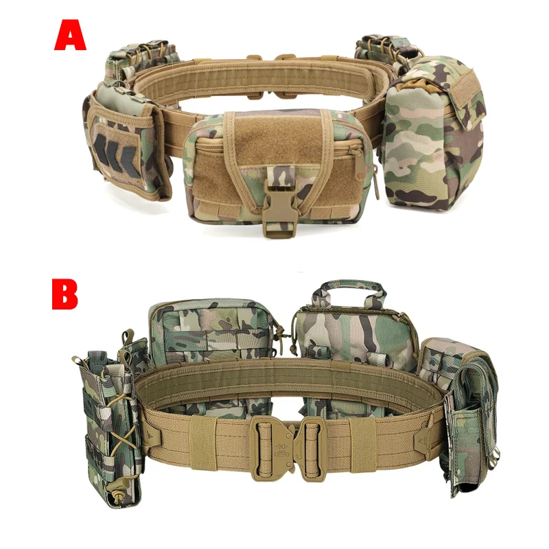 8in1/6in1 Tactical Waist Bag Tactical Belt with Pouches Hunting Equipment Polyester Wallet Waterproof Outdoor Tactical Bagpack