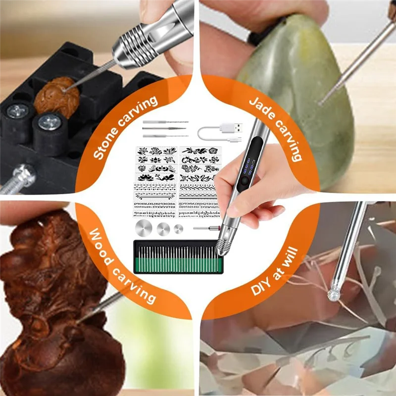 

A53Q-Engraving Pen, Customizer Engraving Pen, Engraving Pen For All Materials,Cordless Engraving Pen Kit Engraving Tool Set